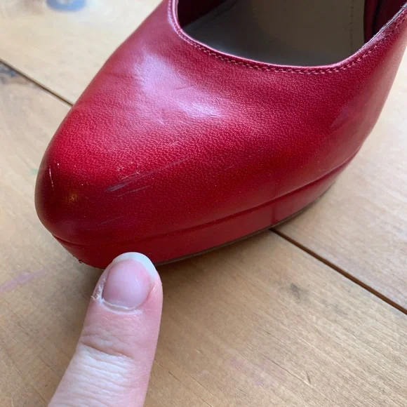 Aldo / Red / Rounded Toe / High Heels - Picture 10 of 10